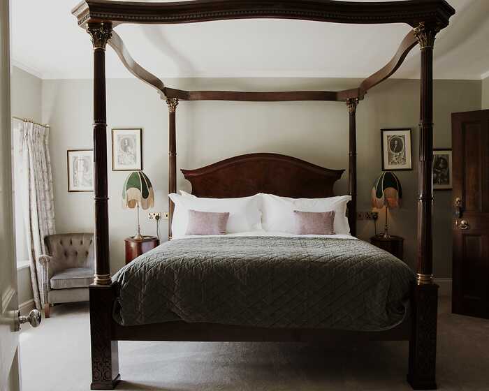 Four Poster King room, Lewtrenchard Manor