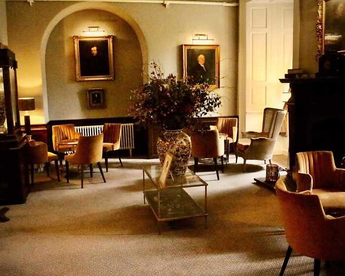 The Library Bar restaurant, Lumley Castle
