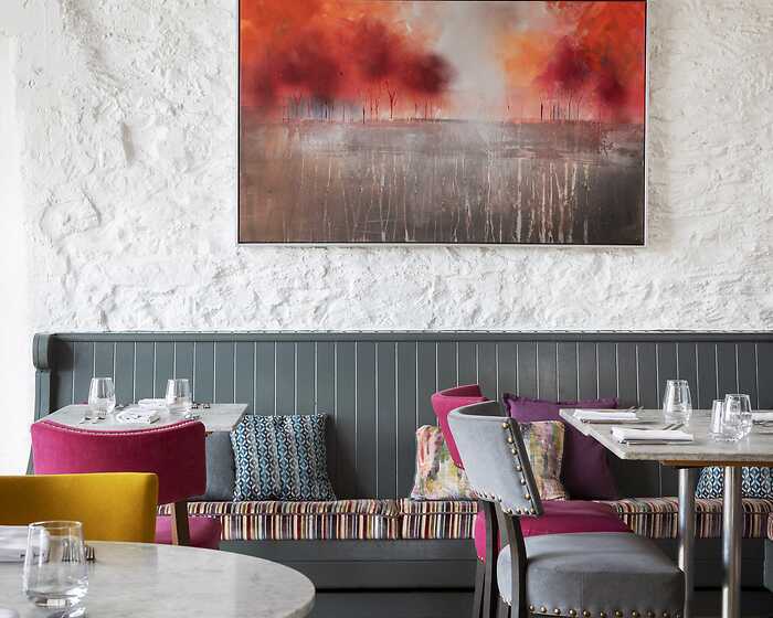 The Brasserie and Bar restaurant, The Devonshire Arms Hotel
