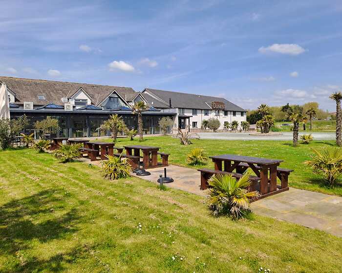 Outdoor Terrace restaurant, The Dunes Hotel