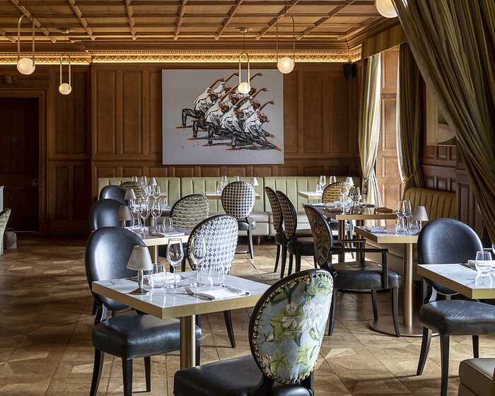The Fleur de Lys Brasserie restaurant, The Wood Norton